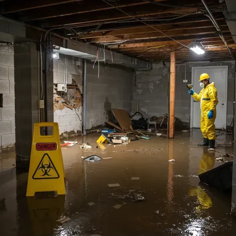 Flooded Basement Electrical Hazard in Horace, ND Property