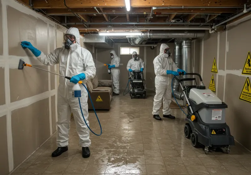 Basement Moisture Removal and Structural Drying process in Horace, ND